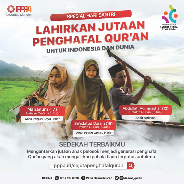 Sejuta Beasiswa Santri Penghafal Qur'an